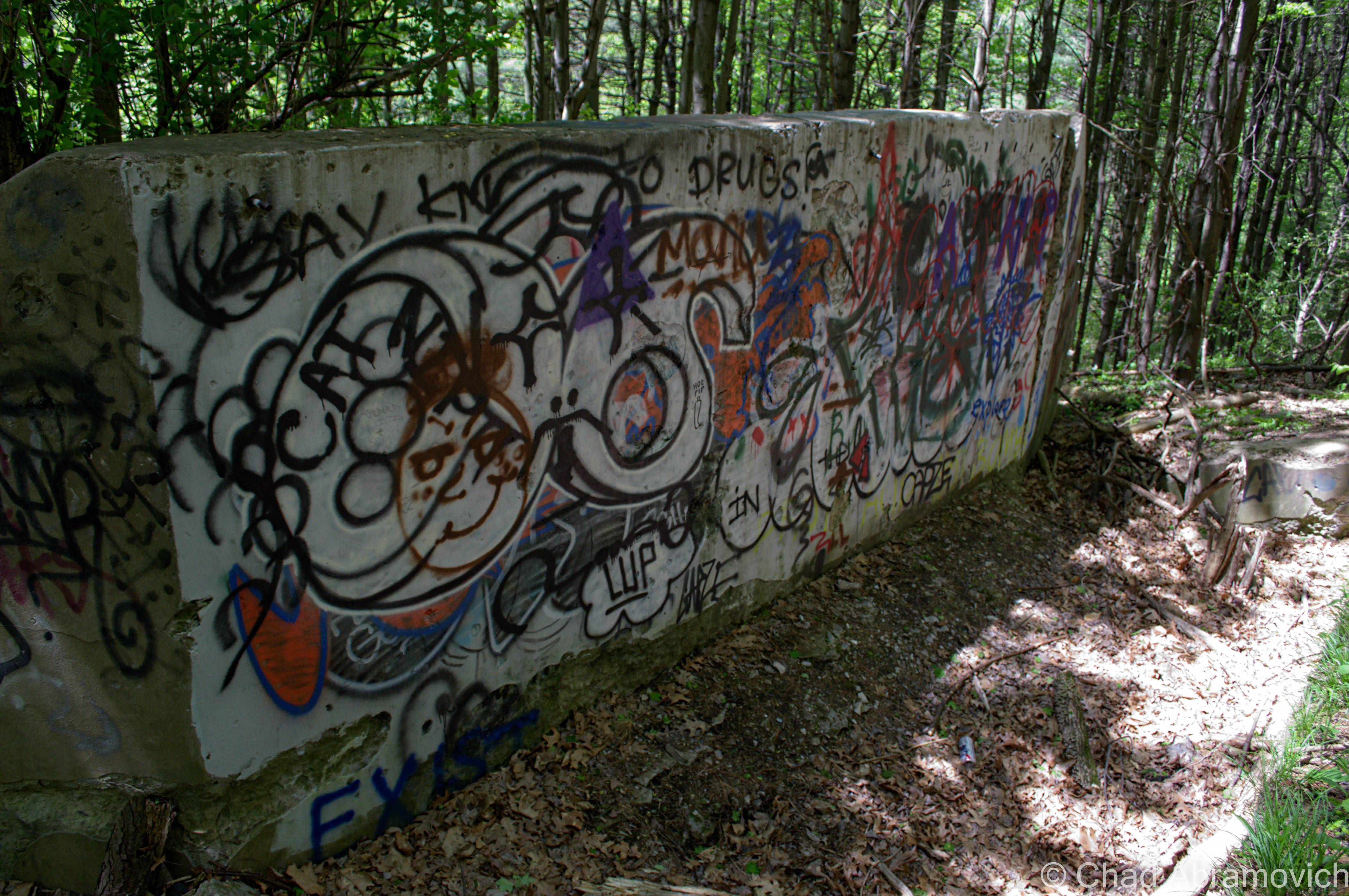 There was a strange indented area in front of the “bunker”, indicating that there was once more to this arcane structure.